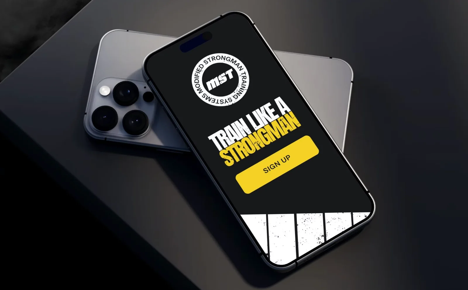 MST Systems identity and website on a phone mockup